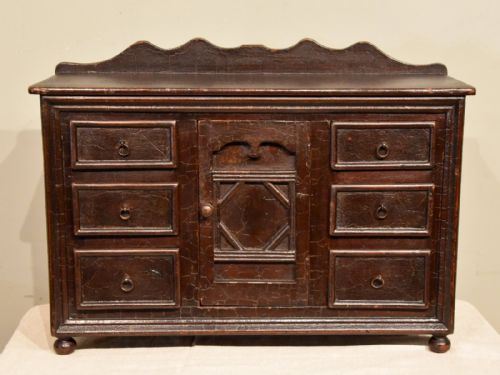 19th century cornish painted pine miniature dresser base - CATEGORY: ANTIQUE SIDEBOARDS - DATED 19TH CENTURY