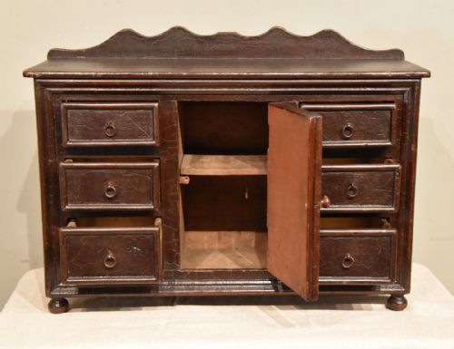 19TH CENTURY CORNISH PAINTED PINE MINIATURE DRESSER BASE - ADDITIONAL PHOTO 1