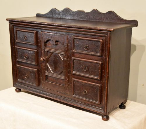 19TH CENTURY CORNISH PAINTED PINE MINIATURE DRESSER BASE - ADDITIONAL PHOTO 3