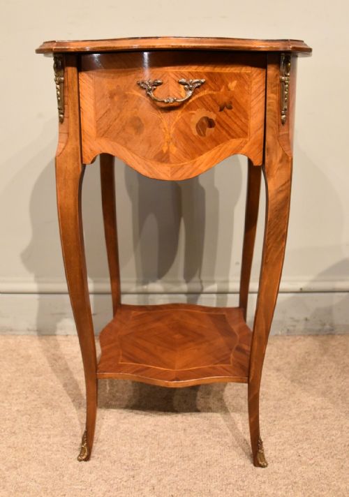 ART DECO FRENCH BEDSIDE INLAID TABLES - ADDITIONAL PHOTO 5