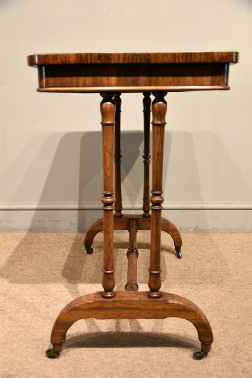 REGENCY ROSEWOOD CENTRE TABLE WRITING TABLE - ADDITIONAL PHOTO 4