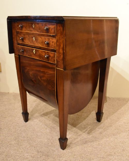 william iv mahogany barrel work table - CATEGORY: ANTIQUE TABLES - DATED 19TH CENTURY