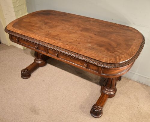 WILLIAM IV LIBRARY WRITING TABLE BY WILLIAMS GIBTON - ADDITIONAL PHOTO 2