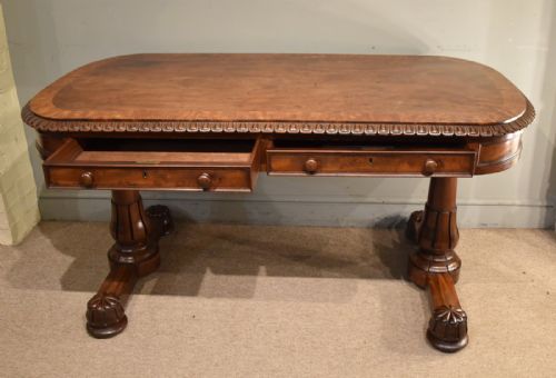 WILLIAM IV LIBRARY WRITING TABLE BY WILLIAMS GIBTON - ADDITIONAL PHOTO 3