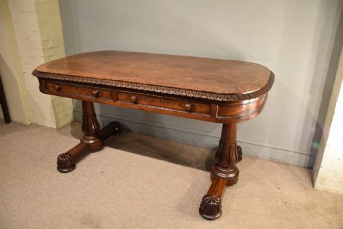 WILLIAM IV LIBRARY WRITING TABLE BY WILLIAMS GIBTON - ADDITIONAL PHOTO 4