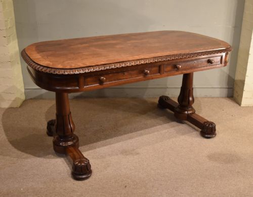WILLIAM IV LIBRARY WRITING TABLE BY WILLIAMS GIBTON - ADDITIONAL PHOTO 5