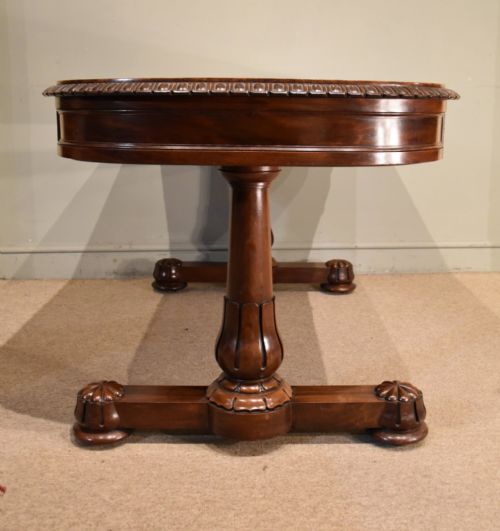 WILLIAM IV LIBRARY WRITING TABLE BY WILLIAMS GIBTON - ADDITIONAL PHOTO 6