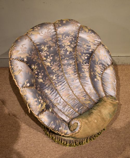 19TH CENTURY SHELL ARMCHAIR 'SLIPPER CHAIR' - ADDITIONAL PHOTO 5