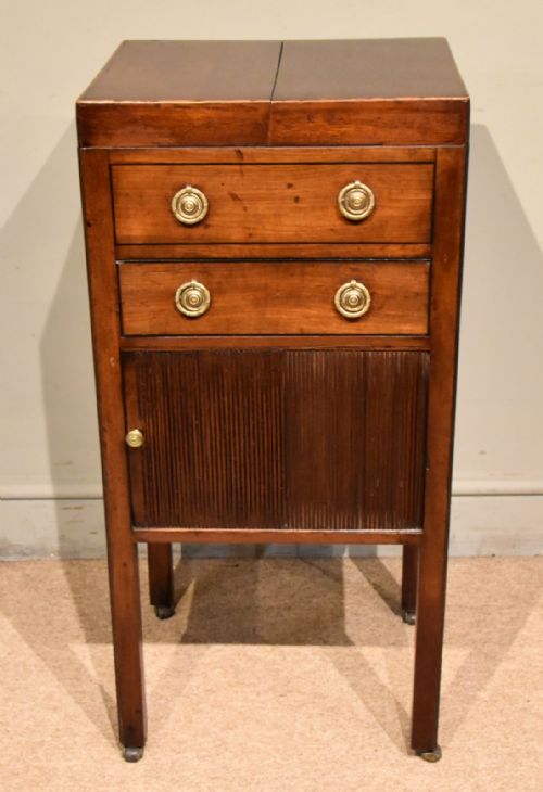 george iii century mahogany bedside cabinet night stand - CATEGORY: ANTIQUE CABINETS - DATED 19TH CENTURY
