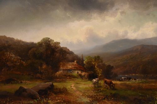 OIL PAINTING PAIR BY MAX SINCLAIR THE LLEDR VALLEY NORTH WALES - ADDITIONAL PHOTO 2