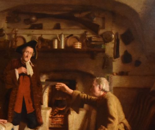 OIL PAINTING BY WILLIAM BAXTER COLLIER FYFE THE LAIRD OF DUMBIEDYKE'S COURTSHIP - ADDITIONAL PHOTO 1