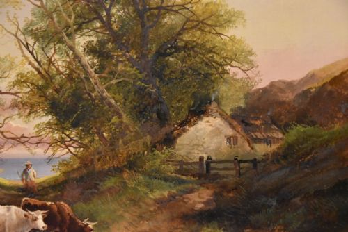 OIL PAINTING BY JOSEPH HORLOR A VIEW OF ST MICHAELS MOUNT - ADDITIONAL PHOTO 5