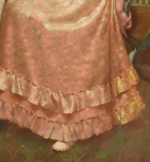 OIL PAINTING BY RICHARD GEORGE HINCHLIFFE PORTRAIT OF A GIRL - ADDITIONAL PHOTO 3