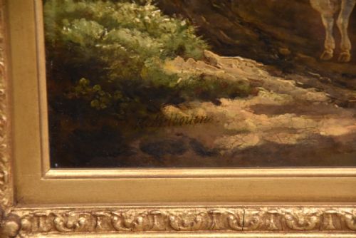 OIL PAINTING BY HENRY MILBOURNE DRIVE ON COUNTRY LANE - ADDITIONAL PHOTO 6