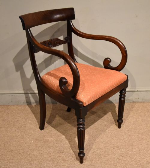 REGENCY PERIOD SCROLL ARM ARMCHAIR - ADDITIONAL PHOTO 2