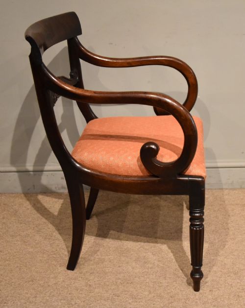 REGENCY PERIOD SCROLL ARM ARMCHAIR - ADDITIONAL PHOTO 3