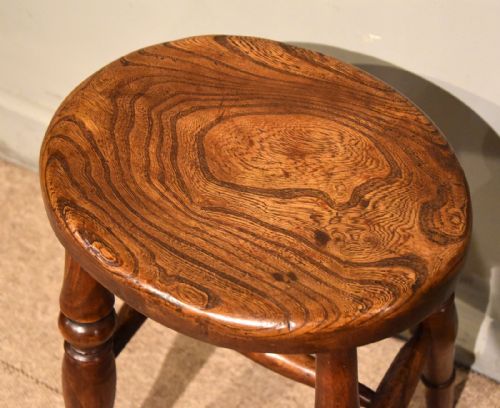19TH CENTURY WEST COUNTRY ELM STOOL - ADDITIONAL PHOTO 1