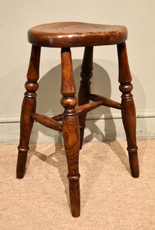 19TH CENTURY WEST COUNTRY ELM STOOL - ADDITIONAL PHOTO 3