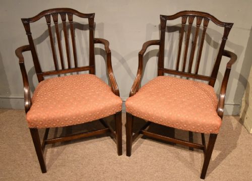 PAIR OF EARLY 19TH CENTURY MAHOGANY LIBRARY ARMCHAIRS - ADDITIONAL PHOTO 1