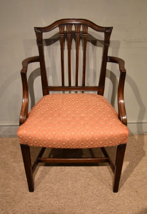 PAIR OF EARLY 19TH CENTURY MAHOGANY LIBRARY ARMCHAIRS - ADDITIONAL PHOTO 3