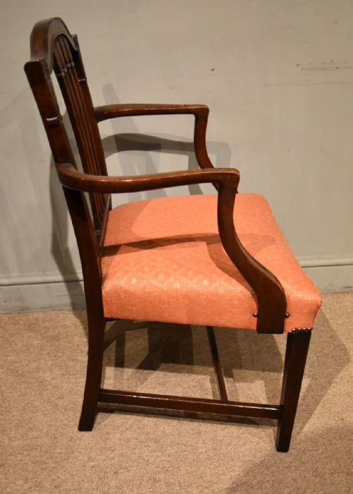 PAIR OF EARLY 19TH CENTURY MAHOGANY LIBRARY ARMCHAIRS - ADDITIONAL PHOTO 4