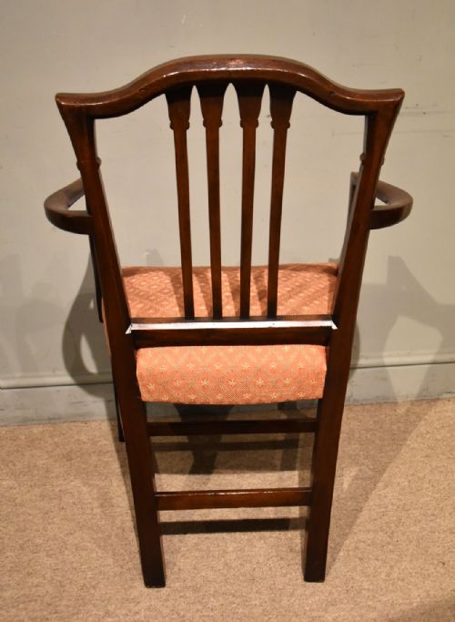 PAIR OF EARLY 19TH CENTURY MAHOGANY LIBRARY ARMCHAIRS - ADDITIONAL PHOTO 5