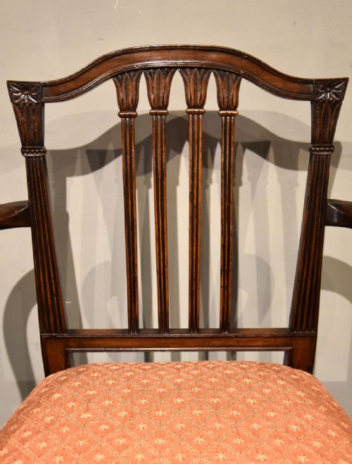 PAIR OF EARLY 19TH CENTURY MAHOGANY LIBRARY ARMCHAIRS - ADDITIONAL PHOTO 6