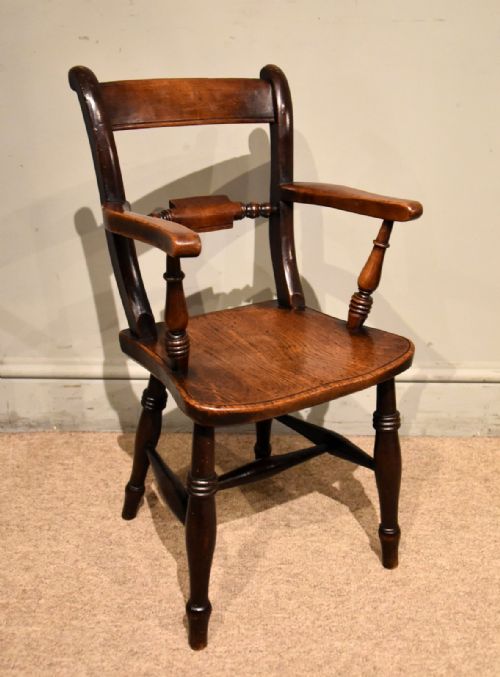 mid 18th century childs 'oxford' armchair - CATEGORY: ANTIQUE CHAIRS - DATED 19TH CENTURY
