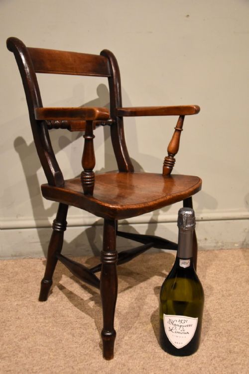 MID 18TH CENTURY CHILDS 'OXFORD' ARMCHAIR - ADDITIONAL PHOTO 5