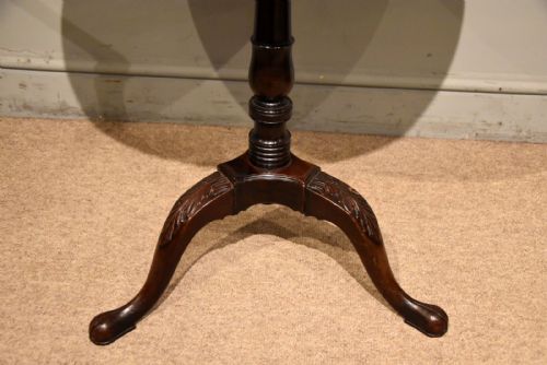 MID 18TH CENTURY MAHOGANY TRIPOD LAMP WINE TABLE - ADDITIONAL PHOTO 3