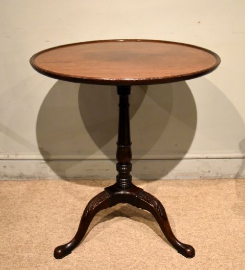 MID 18TH CENTURY MAHOGANY TRIPOD LAMP WINE TABLE - ADDITIONAL PHOTO 6