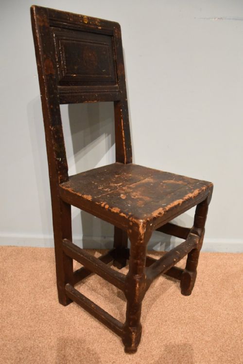 PAIR OF EARLY 18TH CENTURY PAINTED SIDE CHAIRS - ADDITIONAL PHOTO 3