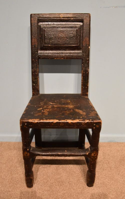 PAIR OF EARLY 18TH CENTURY PAINTED SIDE CHAIRS - ADDITIONAL PHOTO 6