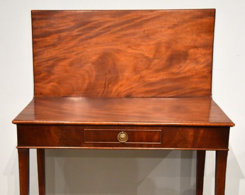 GEORGE III MAHOGANY TEA TABLE - ADDITIONAL PHOTO 1