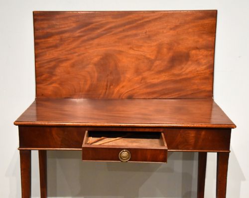 GEORGE III MAHOGANY TEA TABLE - ADDITIONAL PHOTO 2