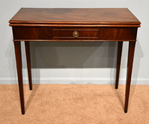 GEORGE III MAHOGANY TEA TABLE - ADDITIONAL PHOTO 3