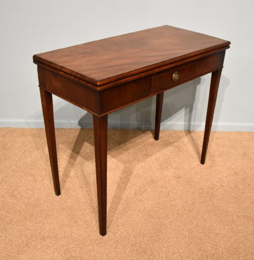 GEORGE III MAHOGANY TEA TABLE - ADDITIONAL PHOTO 4