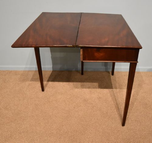 GEORGE III MAHOGANY TEA TABLE - ADDITIONAL PHOTO 5