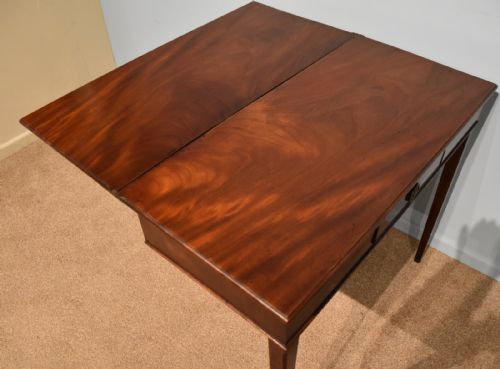 GEORGE III MAHOGANY TEA TABLE - ADDITIONAL PHOTO 6