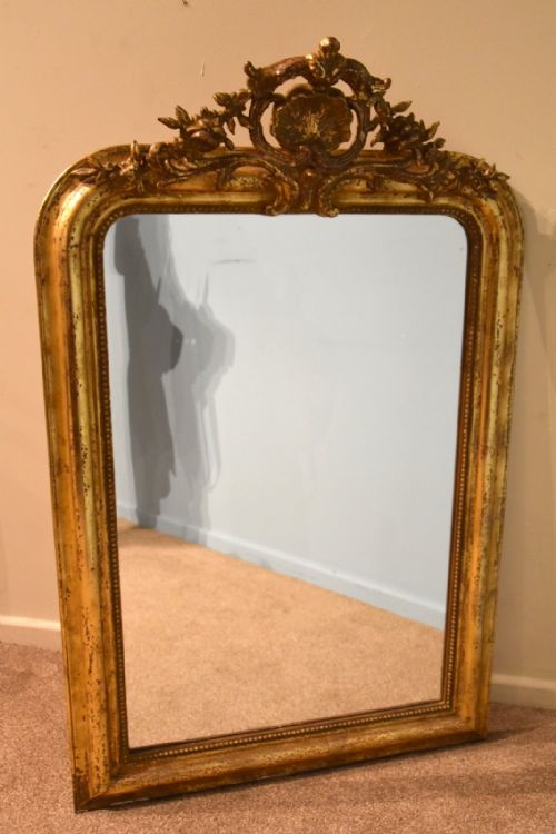 mid 19th century french gilded mirror - CATEGORY: ANTIQUE MIRRORS - DATED 19TH CENTURY