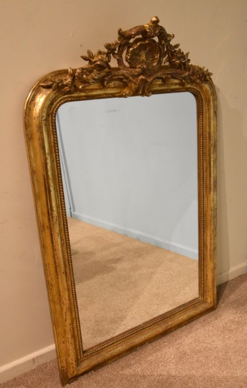 MID 19TH CENTURY FRENCH GILDED MIRROR - ADDITIONAL PHOTO 2