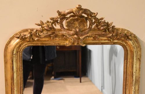 MID 19TH CENTURY FRENCH GILDED MIRROR - ADDITIONAL PHOTO 5