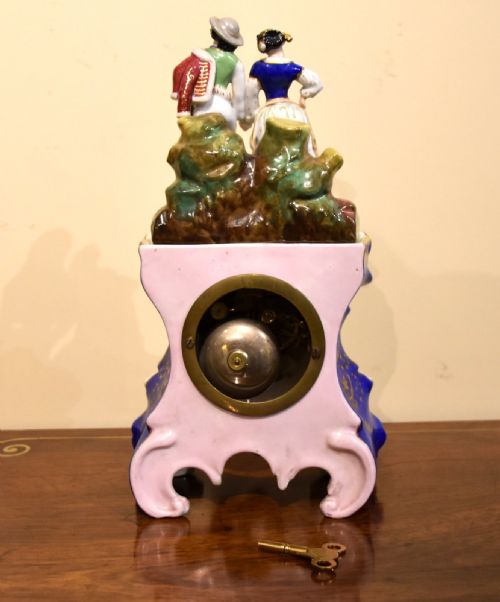 FRENCH STRIKING PORCELAIN MANTEL CLOCK - ADDITIONAL PHOTO 4