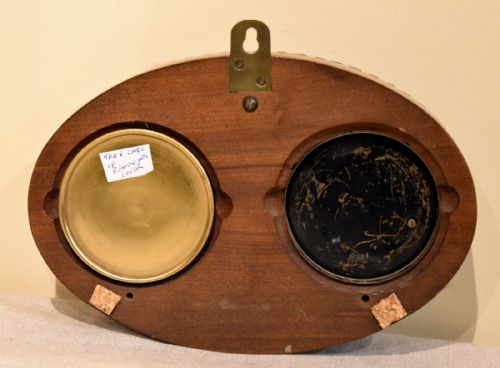 WALL HANGING BAROMETER CLOCK WITH ENAMEL DIALS - ADDITIONAL PHOTO 2