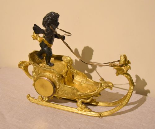 FRENCH BRONZE AND ORMOLU STRIKING MANTEL CLOCK - ADDITIONAL PHOTO 2