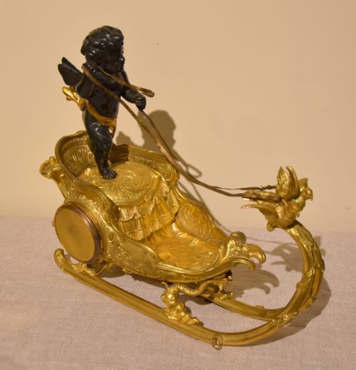 FRENCH BRONZE AND ORMOLU STRIKING MANTEL CLOCK - ADDITIONAL PHOTO 3