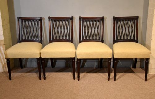 SET OF EIGHT SHERATON DESIGN MAHOGANY DINING CHAIRS - ADDITIONAL PHOTO 1