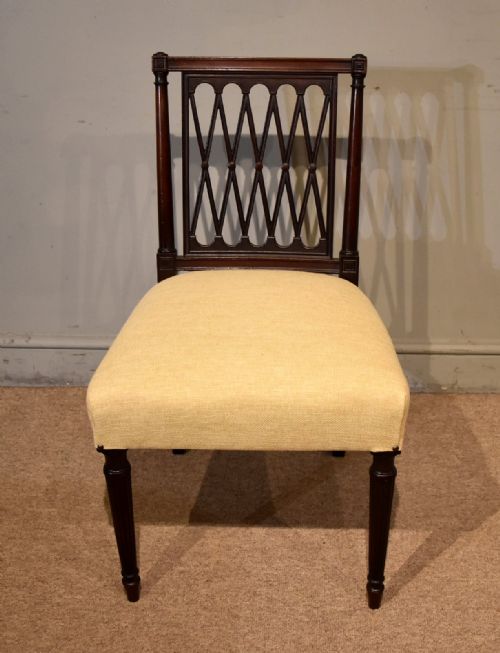SET OF EIGHT SHERATON DESIGN MAHOGANY DINING CHAIRS - ADDITIONAL PHOTO 2