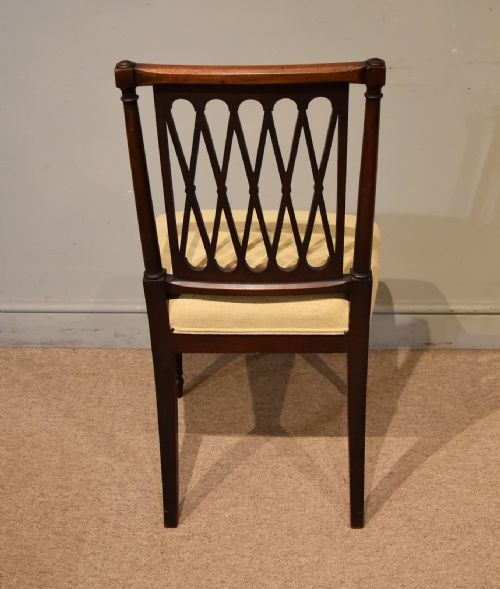 SET OF EIGHT SHERATON DESIGN MAHOGANY DINING CHAIRS - ADDITIONAL PHOTO 5