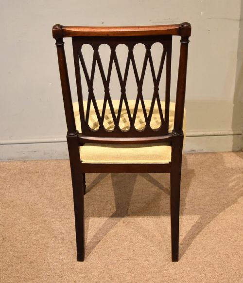 SET OF EIGHT SHERATON DESIGN MAHOGANY DINING CHAIRS - ADDITIONAL PHOTO 6